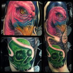 Пример рисунка татуировки птица Гриф 13.12.2020 №408 -tattoo vulture- tatufoto.com