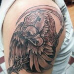 Пример рисунка татуировки птица Гриф 13.12.2020 №421 -tattoo vulture- tatufoto.com