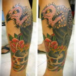 Пример рисунка татуировки птица Гриф 13.12.2020 №423 -tattoo vulture- tatufoto.com