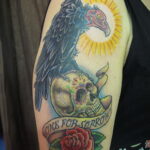Пример рисунка татуировки птица Гриф 13.12.2020 №424 -tattoo vulture- tatufoto.com
