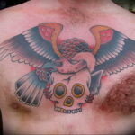 Пример рисунка татуировки птица Гриф 13.12.2020 №425 -tattoo vulture- tatufoto.com