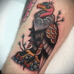 Пример рисунка татуировки птица Гриф 13.12.2020 №434 -tattoo vulture- tatufoto.com