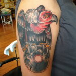 Пример рисунка татуировки птица Гриф 13.12.2020 №450 -tattoo vulture- tatufoto.com