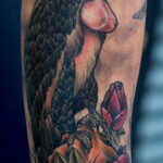Пример рисунка татуировки птица Гриф 13.12.2020 №451 -tattoo vulture- tatufoto.com