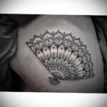 Пример рисунка татуировки с веером 13.12.2020 №008 -fan tattoo- tatufoto.com