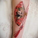 Пример рисунка татуировки с веером 13.12.2020 №012 -fan tattoo- tatufoto.com