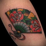 Пример рисунка татуировки с веером 13.12.2020 №013 -fan tattoo- tatufoto.com