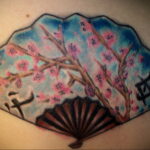 Пример рисунка татуировки с веером 13.12.2020 №025 -fan tattoo- tatufoto.com