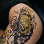 Пример рисунка татуировки с веером 13.12.2020 №026 -fan tattoo- tatufoto.com