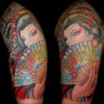 Пример рисунка татуировки с веером 13.12.2020 №033 -fan tattoo- tatufoto.com