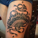 Пример рисунка татуировки с веером 13.12.2020 №039 -fan tattoo- tatufoto.com