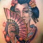 Пример рисунка татуировки с веером 13.12.2020 №041 -fan tattoo- tatufoto.com