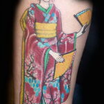 Пример рисунка татуировки с веером 13.12.2020 №044 -fan tattoo- tatufoto.com