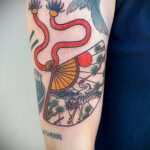 Пример рисунка татуировки с веером 13.12.2020 №071 -fan tattoo- tatufoto.com