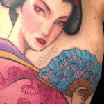 Пример рисунка татуировки с веером 13.12.2020 №074 -fan tattoo- tatufoto.com
