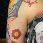 Пример рисунка татуировки с веером 13.12.2020 №079 -fan tattoo- tatufoto.com
