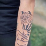 Пример рисунка татуировки с веером 13.12.2020 №084 -fan tattoo- tatufoto.com