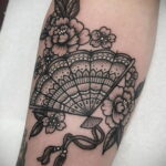 Пример рисунка татуировки с веером 13.12.2020 №087 -fan tattoo- tatufoto.com