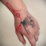 Пример рисунка татуировки с веером 13.12.2020 №088 -fan tattoo- tatufoto.com