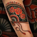 Пример рисунка татуировки с веером 13.12.2020 №090 -fan tattoo- tatufoto.com