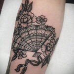 Пример рисунка татуировки с веером 13.12.2020 №093 -fan tattoo- tatufoto.com