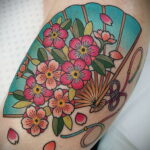 Пример рисунка татуировки с веером 13.12.2020 №113 -fan tattoo- tatufoto.com