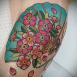 Пример рисунка татуировки с веером 13.12.2020 №115 -fan tattoo- tatufoto.com