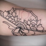 Пример рисунка татуировки с веером 13.12.2020 №118 -fan tattoo- tatufoto.com