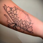 Пример рисунка татуировки с веером 13.12.2020 №119 -fan tattoo- tatufoto.com