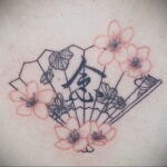 Пример рисунка татуировки с веером 13.12.2020 №121 -fan tattoo- tatufoto.com
