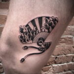 Пример рисунка татуировки с веером 13.12.2020 №122 -fan tattoo- tatufoto.com