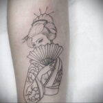 Пример рисунка татуировки с веером 13.12.2020 №126 -fan tattoo- tatufoto.com
