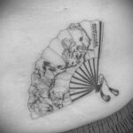 Пример рисунка татуировки с веером 13.12.2020 №140 -fan tattoo- tatufoto.com