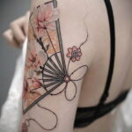 Пример рисунка татуировки с веером 13.12.2020 №145 -fan tattoo- tatufoto.com
