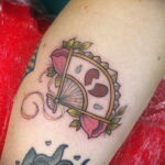Пример рисунка татуировки с веером 13.12.2020 №149 -fan tattoo- tatufoto.com