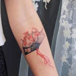 Пример рисунка татуировки с веером 13.12.2020 №152 -fan tattoo- tatufoto.com