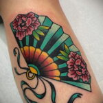 Пример рисунка татуировки с веером 13.12.2020 №159 -fan tattoo- tatufoto.com