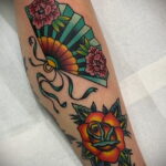 Пример рисунка татуировки с веером 13.12.2020 №160 -fan tattoo- tatufoto.com