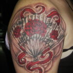 Пример рисунка татуировки с веером 13.12.2020 №161 -fan tattoo- tatufoto.com