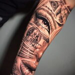 Рисунок татуировки на тему денег 01.12.2020 №011 -money tattoo- tatufoto.com