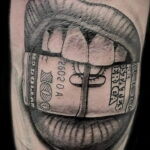 Рисунок татуировки на тему денег 01.12.2020 №027 -money tattoo- tatufoto.com