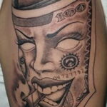 Рисунок татуировки на тему денег 01.12.2020 №048 -money tattoo- tatufoto.com