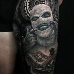 Рисунок татуировки на тему денег 01.12.2020 №074 -money tattoo- tatufoto.com