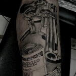 Рисунок татуировки на тему денег 01.12.2020 №089 -money tattoo- tatufoto.com
