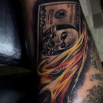 Рисунок татуировки на тему денег 01.12.2020 №091 -money tattoo- tatufoto.com