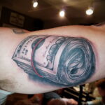 Рисунок татуировки на тему денег 03.12.2020 №003 -money tattoo- tatufoto.com