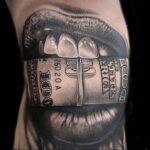 Рисунок татуировки на тему денег 03.12.2020 №007 -money tattoo- tatufoto.com