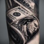 Рисунок татуировки на тему денег 03.12.2020 №009 -money tattoo- tatufoto.com