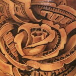 Рисунок татуировки на тему денег 03.12.2020 №037 -money tattoo- tatufoto.com