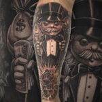 Рисунок татуировки на тему денег 03.12.2020 №042 -money tattoo- tatufoto.com